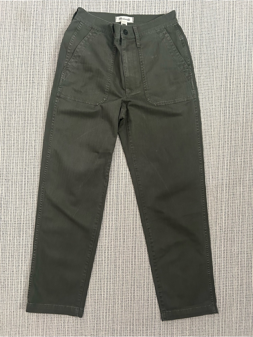 Madewell Women’s Olive Green Painter-Style Chinos